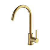 Abey Gareth Ashton Lucia Goose Sidelever Mixer - Brushed Brass